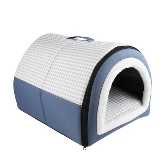 2-in-1 Dog & Cat Bed with Reversible Pillow Soft Warm Cozy Pet House 13.7inch - Picture 5 of 7